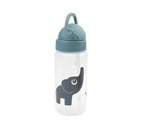 Done by Deer, Borraccia con cannuccia Elphee Blu - 350 ml - Con cannuccia di riserva e beccuccio - Ø 6,5 x H 20 cm - 100% polipropilene - Beccuccio: 100% silicone alimentare