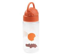 Done by Deer Borraccia con cannuccia Happy Clouds Papaya - 350 ml - con cannuccia e inserto di riserva - Ø 6,5 x H 20 cm - 100% PP, boccaglio: 100% silicone entrambi in qualità alimentare