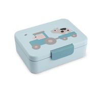 Done by Deer Contenitore per il pranzo con divisorio Tiny farm blu