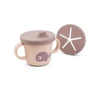 Done by Deer Foodie Beccuccio & Snack Cup Wally Powder - Tazza per bambini a prova di fuoriuscite per snack e bevande - ideale per viaggi, facile da pulire, perfetta per bambini di 6 mesi