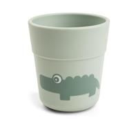 Done by Deer Foodie Mini bicchiere Croco Verde - Il bicchiere per bambini ha le dimensioni ideali per mani piccole, Ø 6,5 x 7 cm - Bicchiere in plastica 100% PP di qualità alimentare (135 ml)