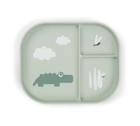 Done by Deer Foodie - Piatto per bambini con divisione, per bambini e bambini, antiscivolo, senza BPA, in 100% PP di qualità alimentare, 22 x 18 x 2 cm