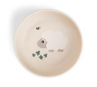 Done by Deer Foodie Tiny Farm Beige, Ø 12,5 x 4,5 cm, ciotola per bambini con pratica base antiscivolo, ciotola in plastica 100% PP di qualità alimentare con TPE antiscivolo