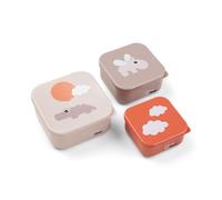 Done by Deer Happy Clouds - Set di 3 scatole per snack, colore: Rosa