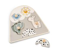 Done by Deer Lalee Beige - Giocattolo Montessori, giocattolo educativo in legno, giocattolo motorio da 1 anno