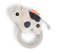 Done by Deer Sonaglio sensoriale con massaggiagengive - Dotti - Beige - Giocattoli per bambini a partire da 0 mesi - Sonaglio con dentizione - Morbido peluche con suoni - Promuove sensi e capacità