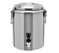 Donened - Contenitore termico da 14 l con rubinetto, chiusura a tensione, mantiene le bevande fredde e calde per 8 ore, professionale Gastro, contenitore termico in acciaio inox