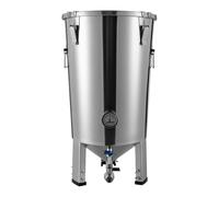 Donened - Impianto per birra in acciaio inox da 32 l, con termometro, fermentatore per birra