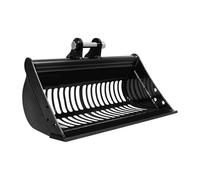 Donened - Pala da 60 cm per miniescavatore, pala per miniescavatore, pala scavatrice in metallo per miniescavatori da 800-2000 kg, pala a profondità per scavatrice, per lavori di costruzione