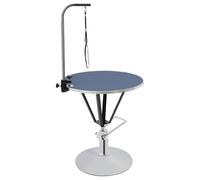 Donened - Tavolo rotondo per la cura degli animali, altezza regolabile, in acciaio inox, per la cura del cane, per la casa, negozio di animali, 80 x 70 x 85 cm (blu)