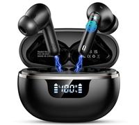 Donerton Cuffie Bluetooth, Auricolari Bluetooth 5.4 Stereo HiFi con 4 HD Mic, Cuffie Wireless Ore LED Display, in Ear Cuffiette Bluetooth con Cancellazione Rumore, Cuffie Senza Fili IP7 Impermeabile