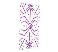 DONFAMDS 1foglio Gemme Per Viso Glitterate Halloween Adesivi Autoadesivi Retro Con Design Gotico Decorazioni Per Feste e Performance Facili Da Applicare e Rimuovere Di Gemme Per Eventi