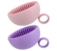 DONFAMDS 2pezzi Ciotola Pulizia Pennelli Trucco Silicone Multi-funzionale Per Pennelli e Utensili Da Cucina Per Casa e Viaggio