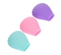 DONFAMDS 3pezzi Copripennelli in Silicone Per Trucco Portapennelli Protettivi Antipolvere Per Pennelli Da Trucco e Ombretto Pratici Accessori Di Viaggio e Custodia