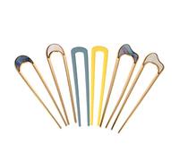 DONFAMDS 6pezzi Metal U-shaped Hairpins for Women Elegant Hair Fork Sticks for Various Hairstyles and Occasions