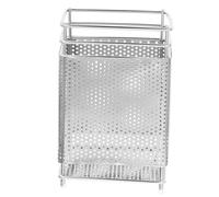 DONFAMDS Bacchette e Utensili Acciaio Organizer Svuotatasche con Apertura Superiore per Asciugatura e Conservazione Contenitore Appendibile Robusto e Spazioso per Cucina Ordinata