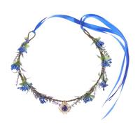 DONFAMDS Cerchietto Floreale Artigianale a Goccia in Resina Blu, Accessorio Versatile per Matrimoni e Eventi Speciali, Design Unico e Stile Incantevole