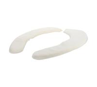 DONFAMDS Cuscino Copri Sedile Wc in Peluche Beige Morbido per Bagno e Viaggio, Imbottitura Confortevole per Seduta Tutto L'anno, 1 Paio