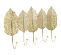 DONFAMDS Hook For Clothes, Leaf Coat Rack, gancio da parete in ferro oro, per giacche e borse, multipurpose, per camera da letto e cucina