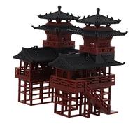 DONFAMDS Mini Padiglione Giapponese Per Micro Paesaggio Decorazione Statuetta Per Bonsai e Vasi Elemento Arredo Per Esterni e Interni Ornamento Culturale Miniatura Per Giardini e Acquari