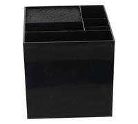 DONFAMDS Organizer per Strumenti da Parrucchiere in Plastica Nera con 6 Scomparti, Grande Capacità e Divisori Multipli, per Salone o Ufficio, Salvaspazio e Facile da Organizzare