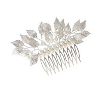 DONFAMDS Pettine Per Sposa Con Perle e Foglie Barocche Accessorio Elegante Per Matrimonio Cerimonie e Occasioni Speciali Design Unico Per Bride e Bridesmaid