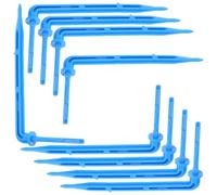 DONFAMDS Picchetti Irrigazione Automatica per Piante 100 Pezzi Plastico Blu | Compatibili Tubi Interni 3/5mm, Gocciolamento Compensato, Inserimento Facile nel Terreno, Serra Vivaio