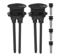 DONFAMDS Pulsante di Scarico Doppio Sostitutivo per Wc Nero, 6 Pezzi, Accessorio per Serbatoio Acqua Compatibile la Maggior Parte dei Modelli, Soluzione Risparmio Idrico per Bagno Famiglia