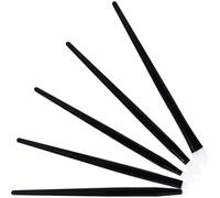DONFAMDS Set di Pennelli Make Up in Silicone per Occhi e Labbra Custodia in Alluminio, Portatile e Adatto per Uso Professionale e Quotidiano, 5 Pezzi