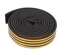 DONFAMDS Striscia di Tenuta Inferiore Autoadesiva D9mmx6mm Nera per Porte e Finestre Paraspifferi Antivento e Fonoassorbente per Porte Scorrevoli 20 Metri per Isolamento e Sigillatura