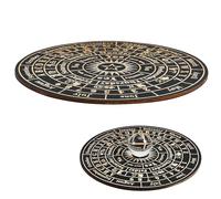 DONFAMDS Tavola Divinatoria in Legno Pendolo da Rabdomante, Tavola delle Lettere e Mesi per Divinazione Spirituale, Decorazione Elegante la Casa e Pratiche di Radiestesia