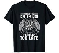 DONG-XIANG Funny When The DM Smiles, It's Already Too Late T-Shirt Vintage Men Gift Tee T-Shirt Black M