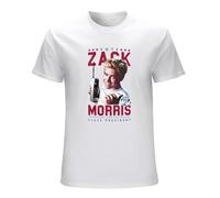 DONG-XIANG Saved By The Bell Vote Zack Morris for Class President Men's T Shirt Bayside Top Men T-Shirt White M