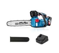 DongCheng Motosega a batteria 18 V, motore brushless, barra OREGON da 30 cm, tensionamento catena senza attrezzi, lubrificazione automatica della catena, incl. batteria da 4,0 Ah e caricabatteria