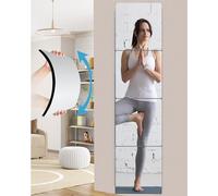 DONGDA Acrilico Specchi per Tutta la Lunghezza del Corpo, Grande Specchio Adesivo da Parete Senza Cornice, Flessibile Specchi Adesivi Lungo Specchi Decorativi per Soggiorno Bagno(30cmx30cm, 4 pezzi)