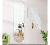 DONGDA Specchio da Parete Adesivi, Acrilico Specchio Adesivo Non Vetro, Flessibile Specchio Autoadesivo Quadrato Specchio Adesivi da Parete, Specchio Piastrelle per Bagno Gym (4 Parti, 30cm x 30 cm)