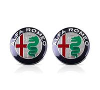 DONGDONG 2 Pezzi Adesivi Auto per Alfa Romeo Giulia Stelvio Giulietta 159 147 156 166 GT Tonale 74MM, Emblema Auto per la Decorazione della Carrozzeria Adesivo Car Decorazione Logo,C