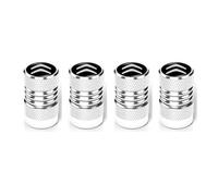 DONGDONG 4 Pezzi Auto Cappucci delle Valvole per Citroen C3 Aircross II 2023-2024-, Metallo Tappi per Valvole Pneumatici Cappucci Parapolvere,Silver