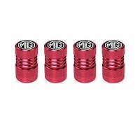 DONGDONG 4 Pezzi Auto Cappucci delle Valvole per MG Cyberster 2023-, Metallo Tappi per Valvole Pneumatici Cappucci Parapolvere,Red