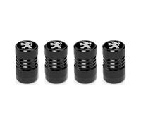 DONGDONG 4 Pezzi Auto Cappucci delle Valvole per Peugeot 508 II SW 2018-2023 2023-, Metallo Tappi per Valvole Pneumatici Cappucci Parapolvere,Bla-CK