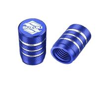 DONGDONG 4 Pezzi Auto Cappucci delle Valvole per Suzuki Ignis II 2016-2019 2020-, Metallo Tappi per Valvole Pneumatici Cappucci Parapolvere,Blue