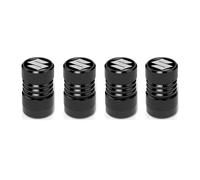 DONGDONG 4 Pezzi Auto Cappucci delle Valvole per Suzuki Ignis II 2016-2019 2020-, Metallo Tappi per Valvole Pneumatici Cappucci Parapolvere,Bla-CK