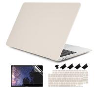 DONGKE Compatibile con MacBook Air 13" Custodia 2021 2020 2019 2018 Release Modello: M1 A2337 A2179 A1932, Custodia rigida opaca per MacBook Air 13" con display Retina Adatto Touch ID - Pietra