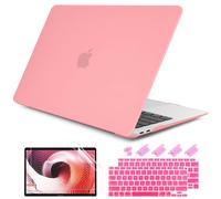 Dongke Cover rigida satinata opaca liscia per MacBook Air 13 pollici con display Retina adatta a Touch ID, Air 13 pollici caso 2020 2019 2018 modello di rilascio: A2179/A1932 (rosa gelo)