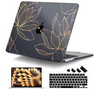 DONGKE Custodia per MacBook Air M4 da 13,6 pollici 2025 2024 2023 2022 modello A3240 A3113 A2681 M3 M2, custodia rigida in plastica con Touch ID per MacBook Air 13 pollici M4 - Lotus