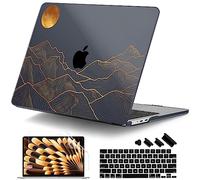 DONGKE Custodia per MacBook Air M4 da 13,6 pollici 2025 2024 2023 2022 modello A3240 A3113 A2681 M3 M2, custodia rigida in plastica con Touch ID per MacBook Air 13 pollici M4 - Montagna astratta