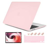 DONGKE Custodia per MacBook Pro 13" 2023 2022 2021 2020 Modello di rilascio: A2338 M2/M1 A2289 A2251 con Touch Bar e Touch ID, custodia rigida in plastica opaca satinata e copertura per tastiera, rosa