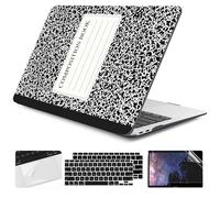 Dongke - Custodia rigida per MacBook Air 13 pollici 2018, nuova versione A1932, con logo in cristallo, per Apple MacBook Air 13 Retina con Touch ID Composition Book