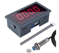DONGKER Contagiri digitale a LED, AC 230 V, 110 V, contagiri digitale RPM, con interruttore di prossimità, sensore NPN