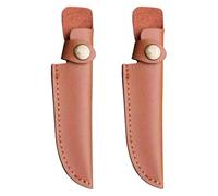 DONGKER Fodero Coltello Pelle,2 Pezzi 7" Custodia per Coltelli Dritto con Passante da Cintura per Pesca Caccia Campeggio (Senza Lame)